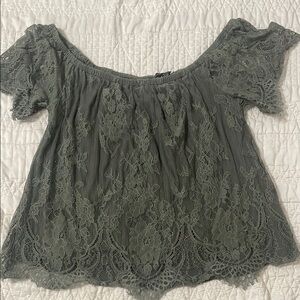 American Eagle Lace Off-Shoulder Top